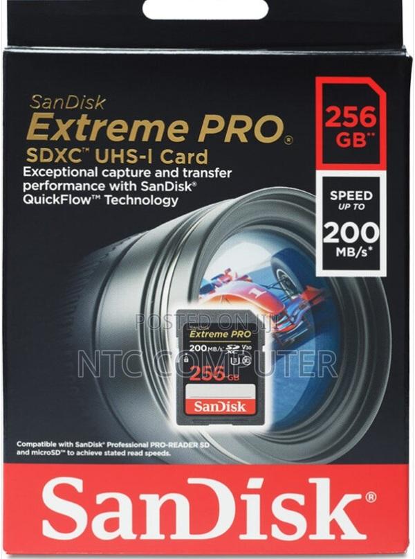 Sandisk Extreme Pro 200mb/S 256gb Uhs Card