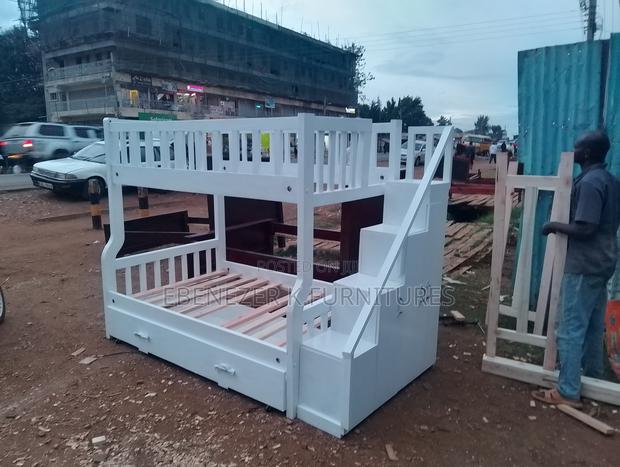 White Double Decker Bed