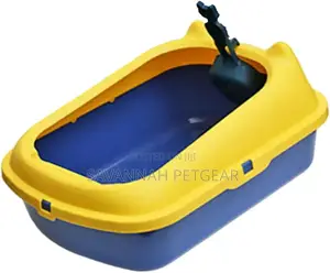 Open Top Pet Tray Kitten Toilet Portable Splashproof Cat Litter Basin
