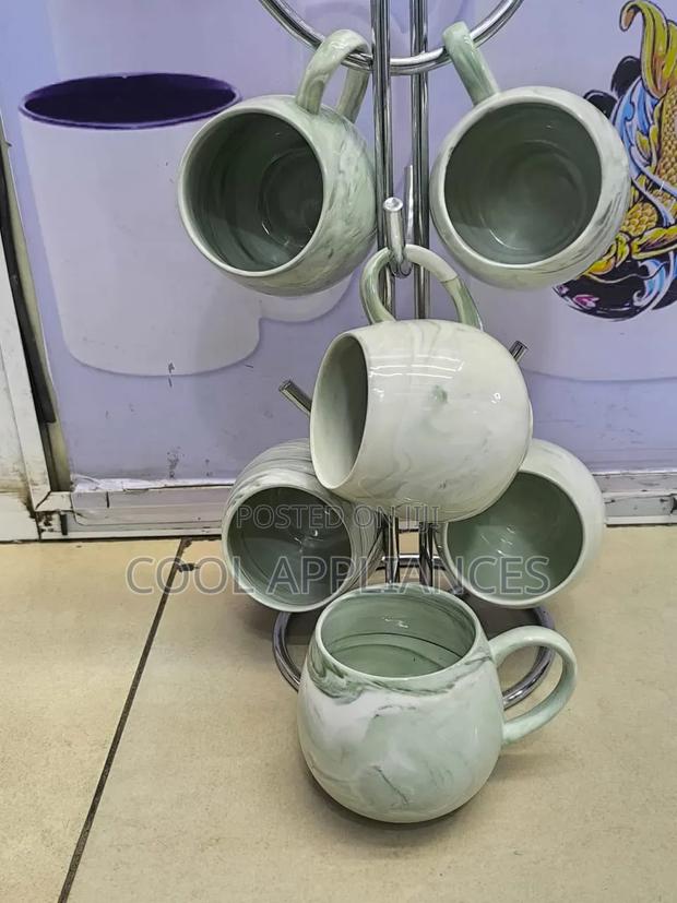 6 PCS Coffee Ceramic Mugs - thumbnail 2