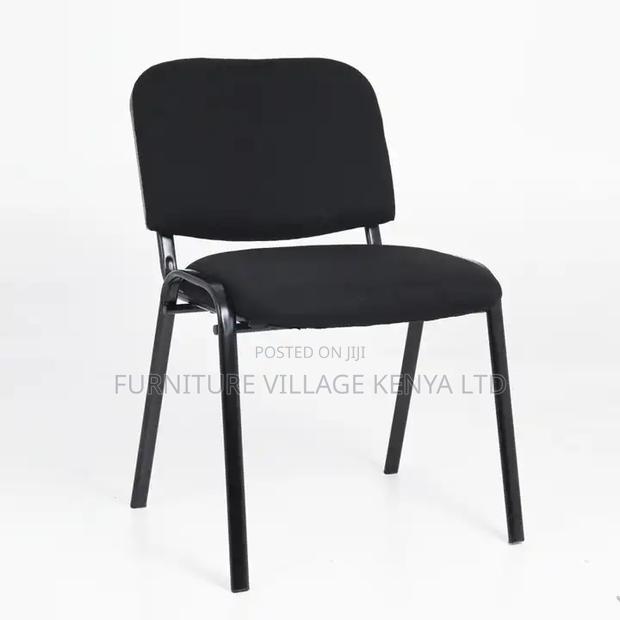 Armless Fabric Medium Back Tosca Chair - thumbnail 4