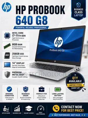 Laptop HP ProBook 640 G8 8GB Intel Core i7 SSD 256GB