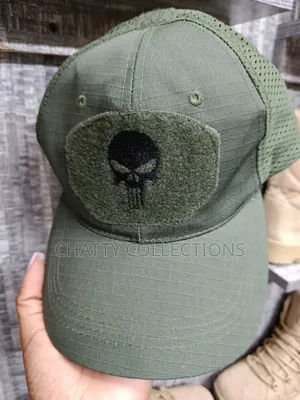 Unisex Skull Design Jungle Green Tactical Caps