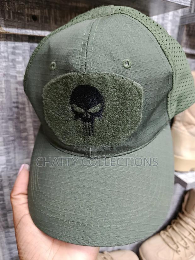 Unisex Skull Design Jungle Green Tactical Caps