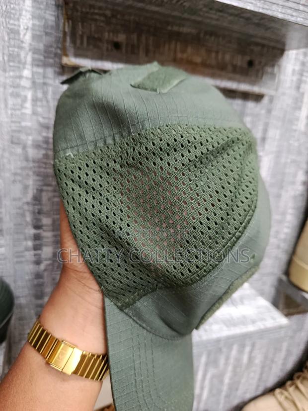 Unisex Skull Design Jungle Green Tactical Caps - thumbnail 4