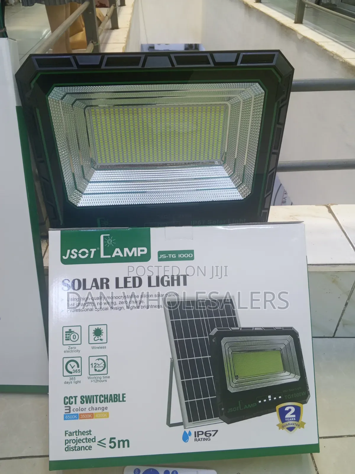 Jsot Lamp 1000watts Solar Outdoor Floodlight 10m Projection