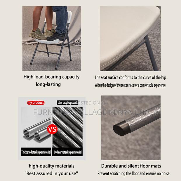 Foldable Armless Student Plastic Chair - thumbnail 8