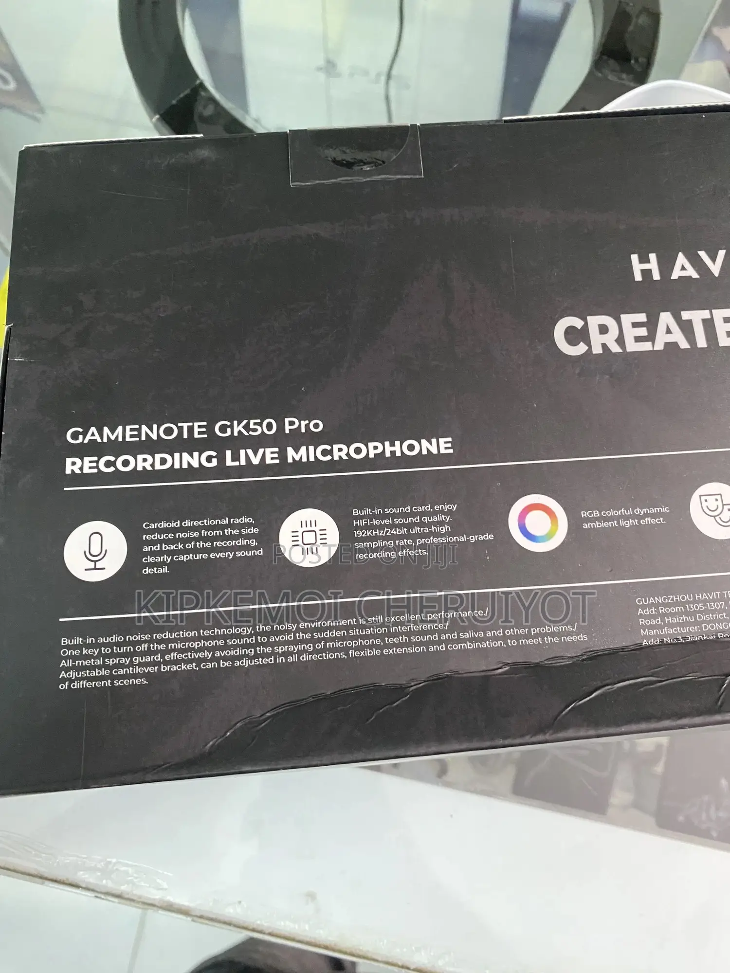 Havit Gamenote Gk50 Pro RGB Gaming Microphone