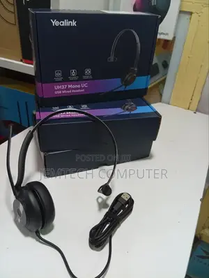 Yealink Uh37 Wired Noise Cancelling Usb-C/a Mono Headset