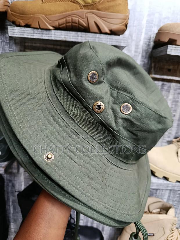 Unisex Jungle Green Tactical Bucket Hats / Safari Hats