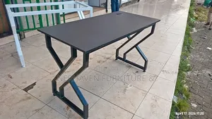 Metallic Office Study Desk - Strong Metal Frame Design
