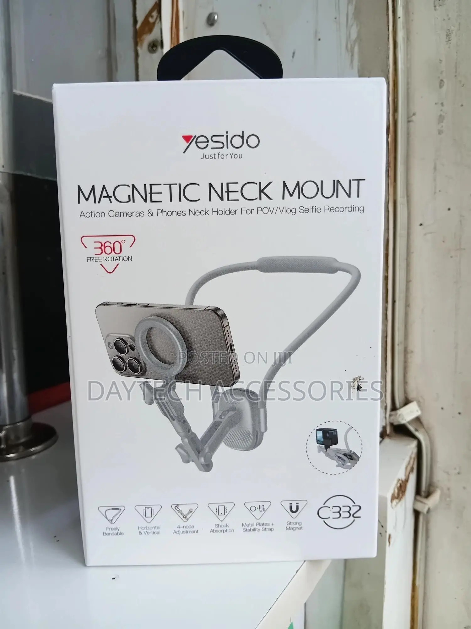 Yesido Anti Shake Foldable Magnetic Stand for Smartphones.