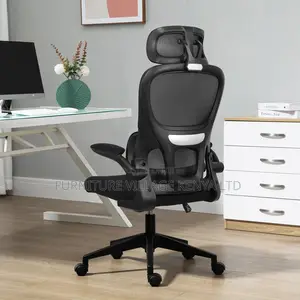 Swivel Ergonomic Mesh Seat With Flipping Arms
