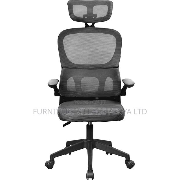Swivel Ergonomic Mesh Seat With Flipping Arms - thumbnail 3
