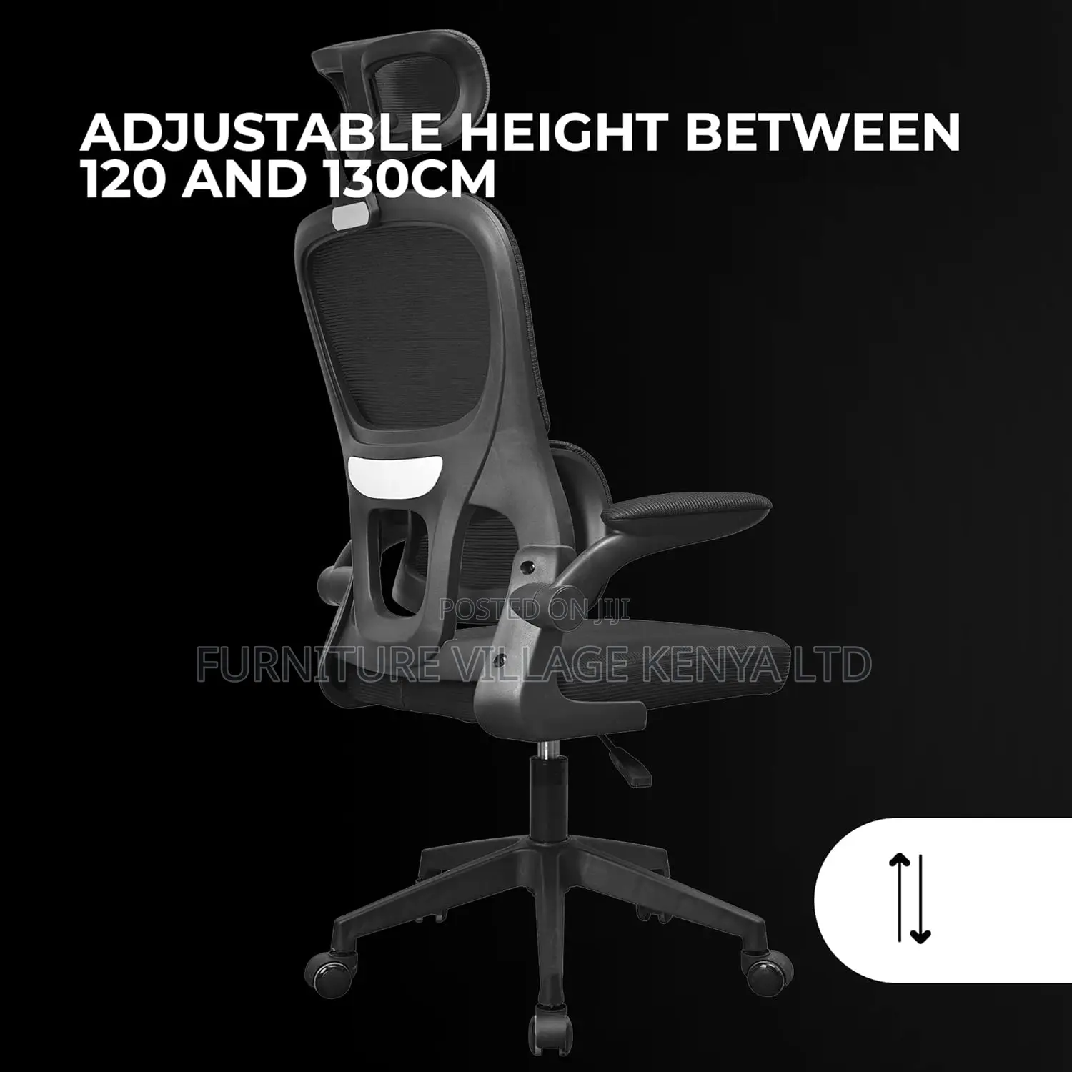 Swivel Ergonomic Mesh Seat With Flipping Arms