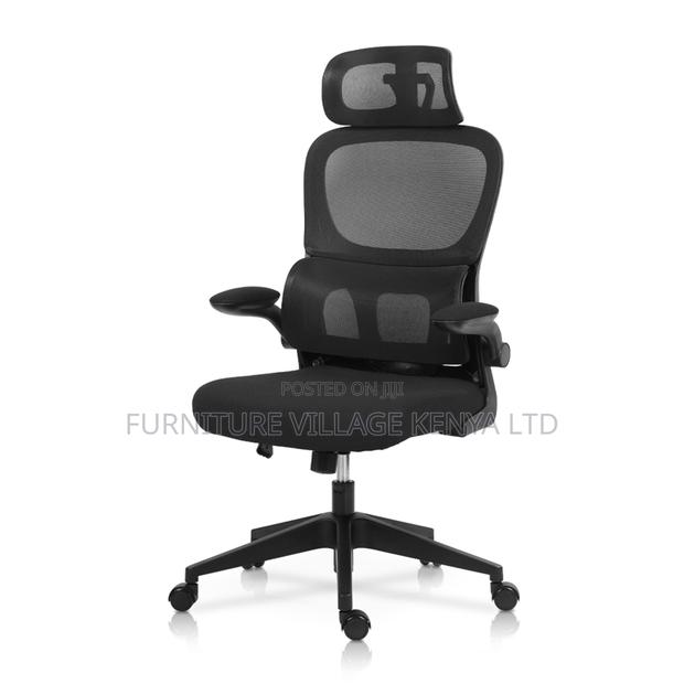 Swivel Ergonomic Mesh Seat With Flipping Arms - thumbnail 7