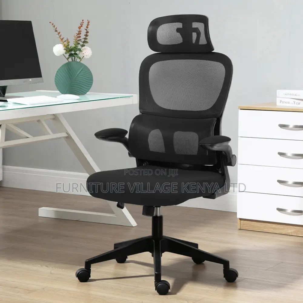 Swivel Ergonomic Mesh Seat With Flipping Arms