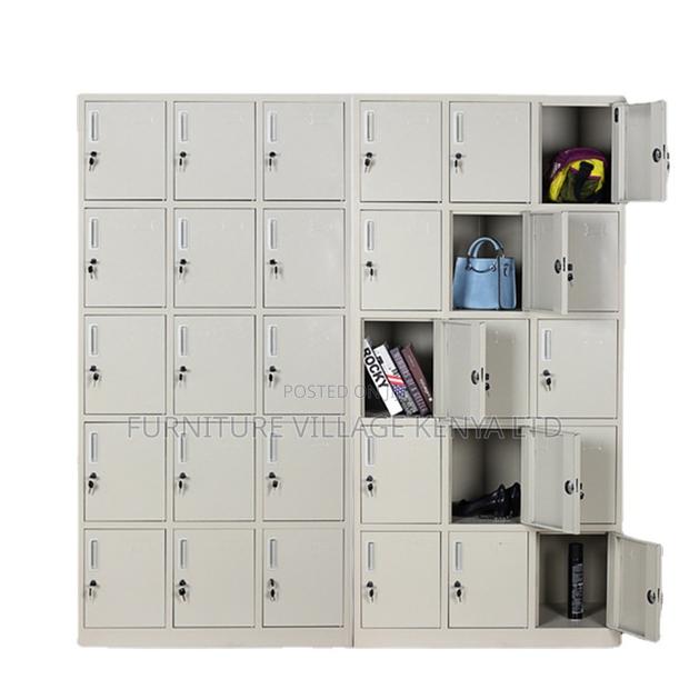 15-Door's Metallic White Gym Locker Cabinet - thumbnail 5