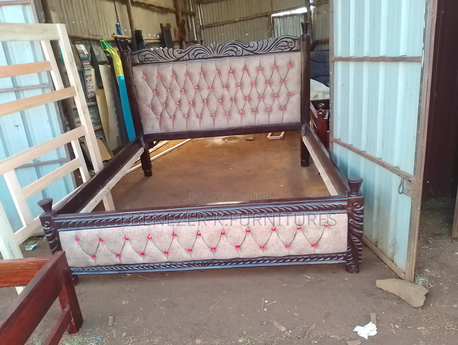 Brown Moket Bed