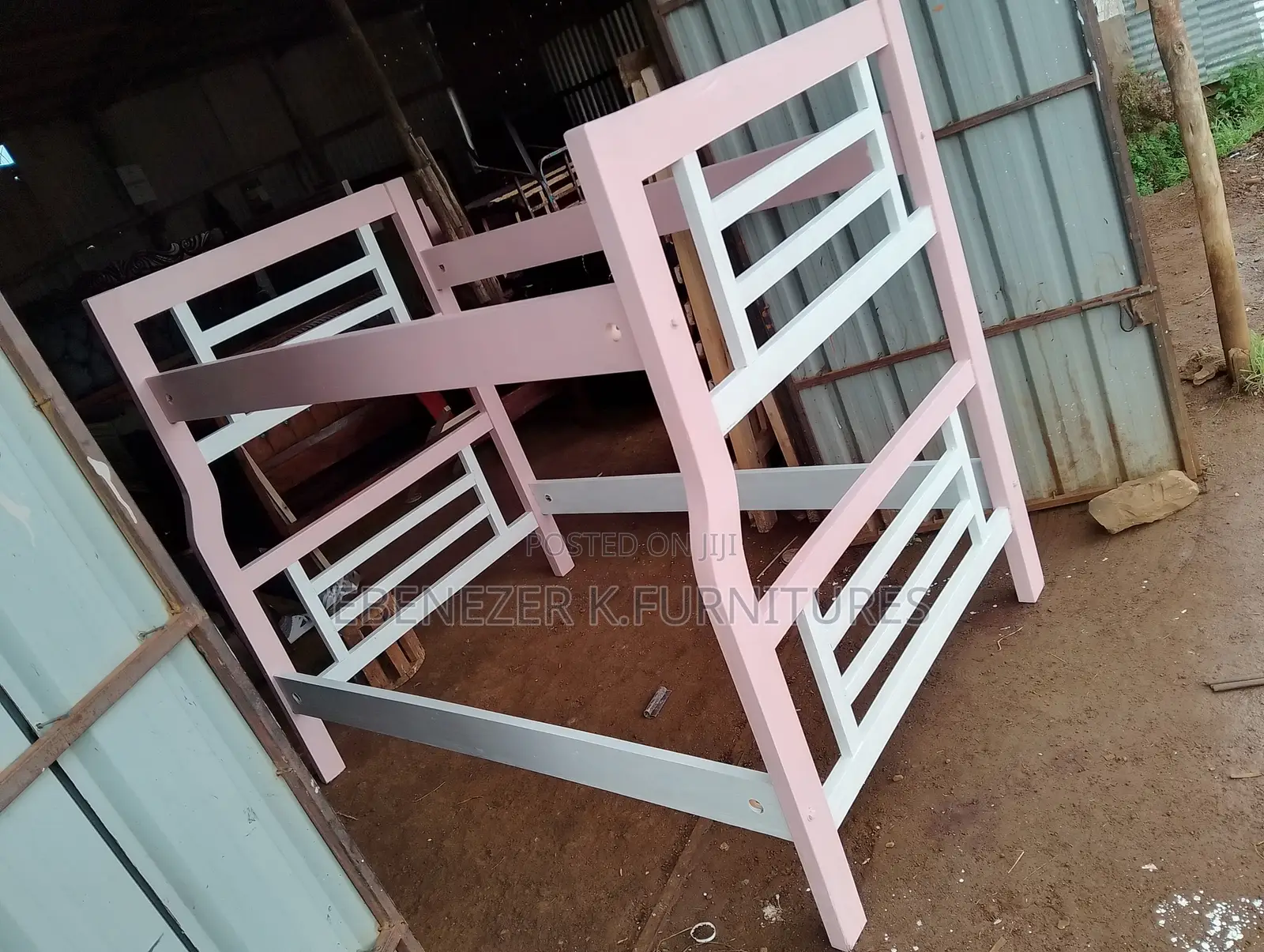 White Double Decker Bed