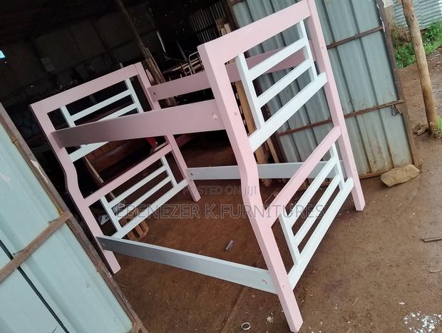White Double Decker Bed