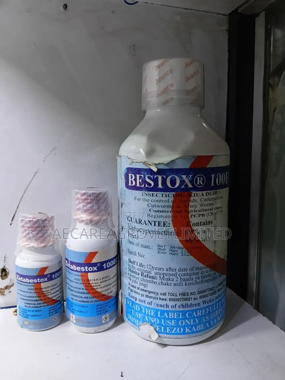 Bestox 100ec Insecticide Zetabestox 50ml, 100ml, 1litre