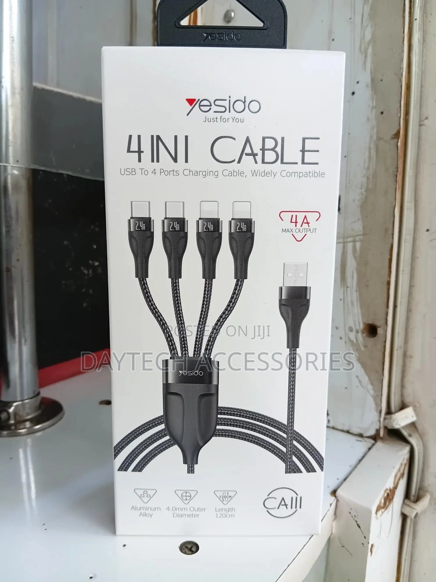 Yesido 4 in 1 Cable Usb to 4 Ports Charging Cable Widely Compatible.