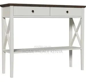 Console Table: : 2 Drawer Wooden Console Table
