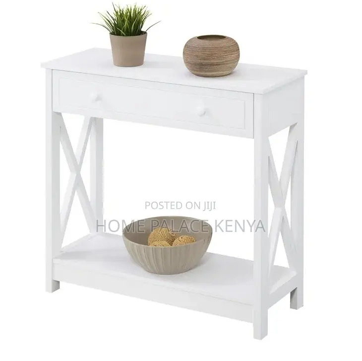 Console Table: : 2 Drawer Wooden Console Table