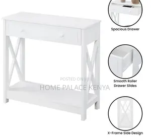 Console Table: : 2 Drawer Wooden Console Table