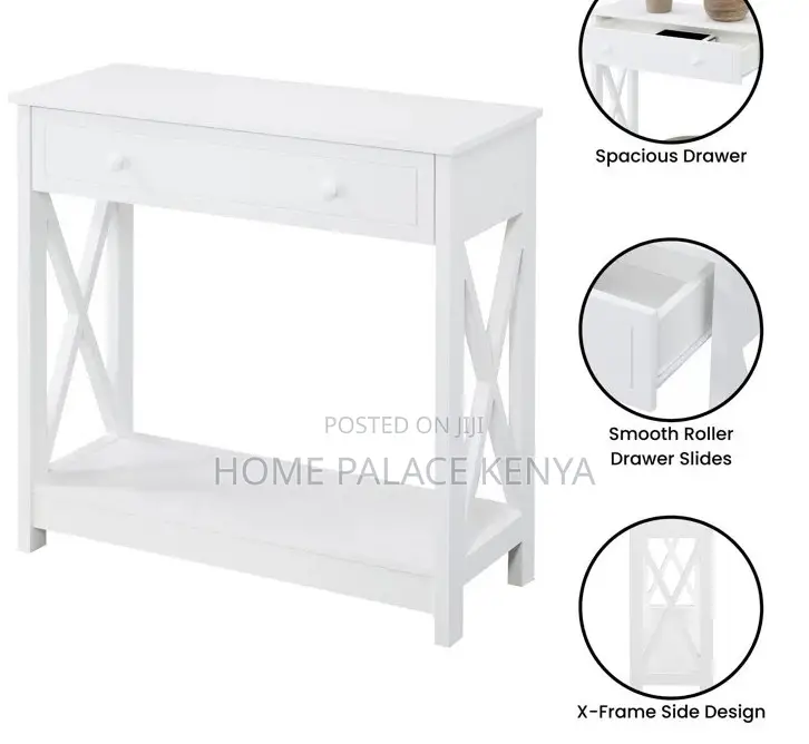 Console Table: : 2 Drawer Wooden Console Table