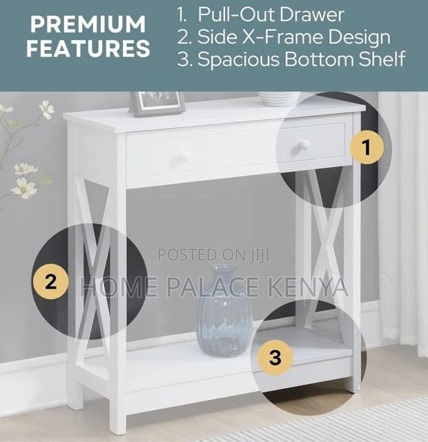 Console Table: : 2 Drawer Wooden Console Table - thumbnail 7