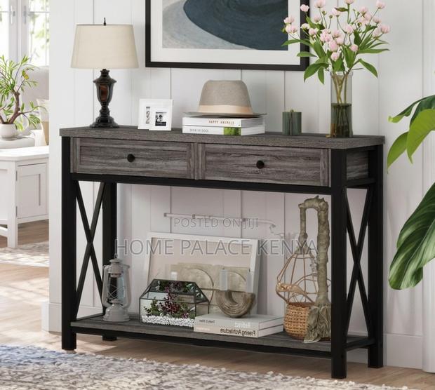 Console Table: : 2 Drawer Wooden Console Table - thumbnail 8