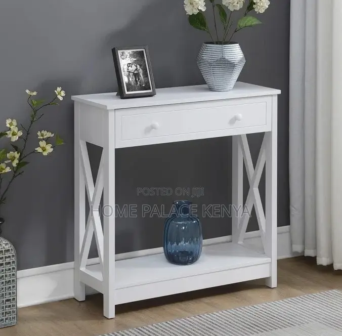 Console Table: : 2 Drawer Wooden Console Table