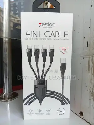 Yesido 4 in 1 Cable Usb to 4 Ports Charging Cable Widely Compatible.