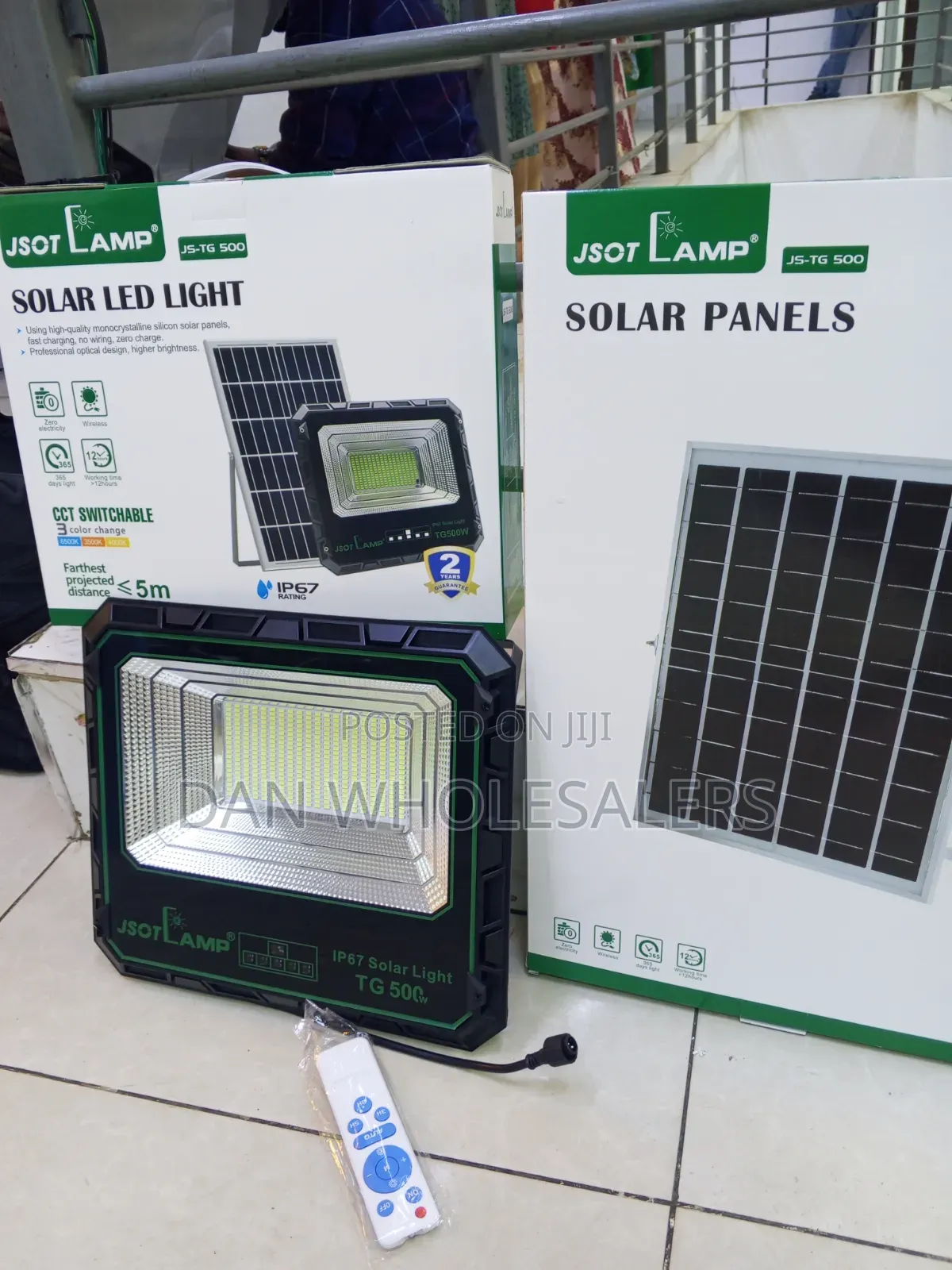 Jsot 500watts Floodlight With Monocrystaline Solar Panel