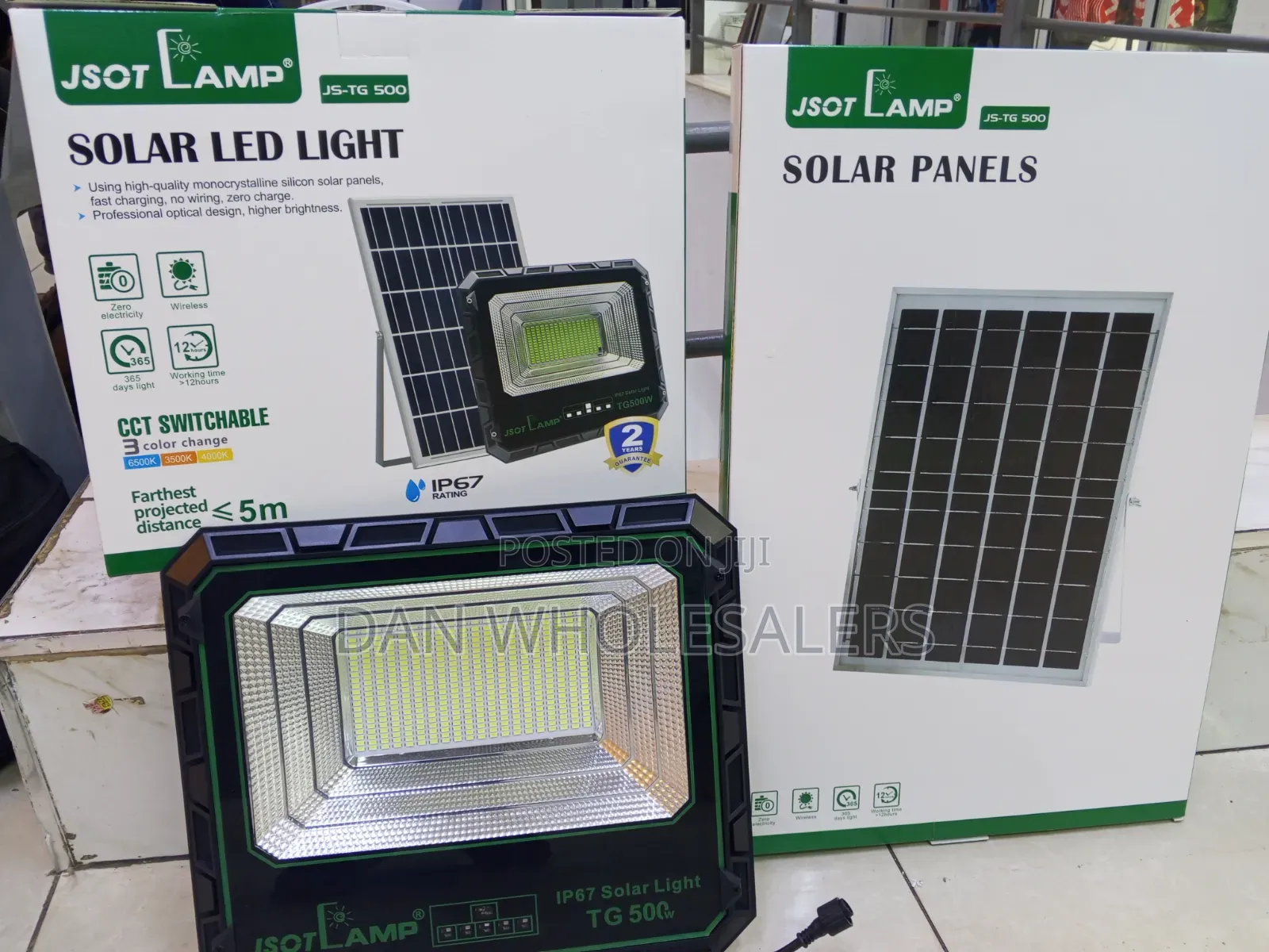 Jsot Solar Floodlight Tg500watts Ip67ratting Bright Security Light