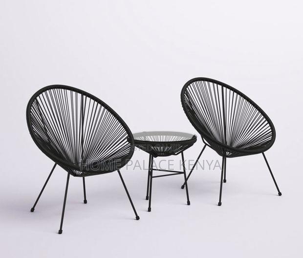 Outdoor Set: Premium 3 Piece Egg Chair Set - thumbnail 2