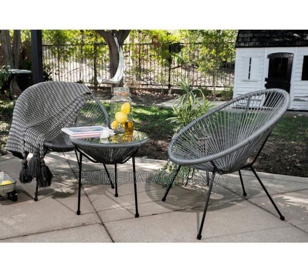 Outdoor Set: Premium 3 Piece Egg Chair Set - thumbnail 4
