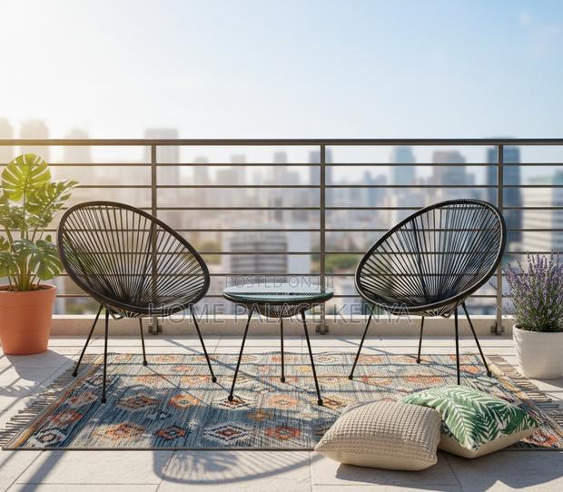 Outdoor Set: Premium 3 Piece Egg Chair Set - thumbnail 7