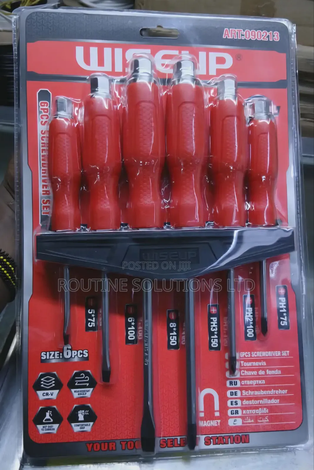 Wiseup 6pcs Screwdriver Set With Metal Bottom