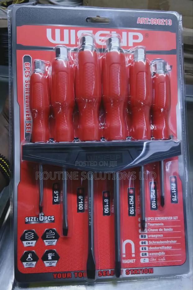 Wiseup 6pcs Screwdriver Set With Metal Bottom