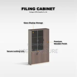 Office Cabinets; Three Doors Wooden Cabinet for Files and Documents