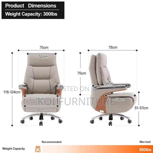 Office Chairs; Executive Ceo Chairs With Strong Leather - thumbnail 8