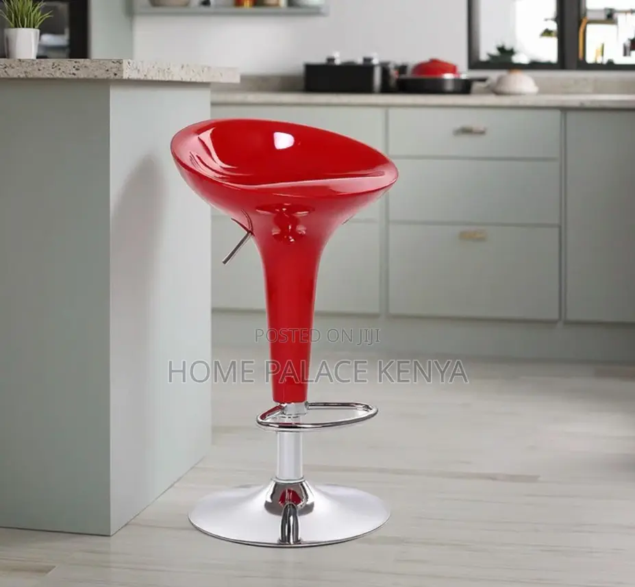 Bar Stool: Adjustable Metal Swivel Bar Chair