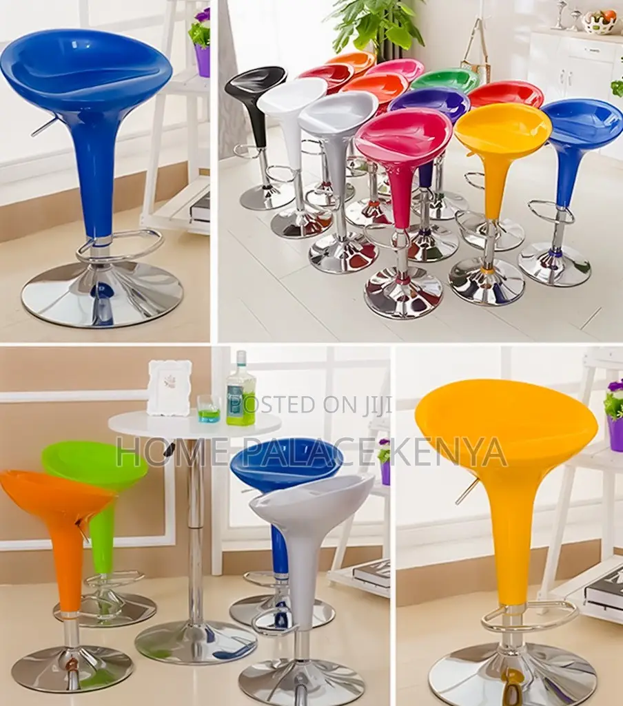 Bar Stool: Adjustable Metal Swivel Bar Chair