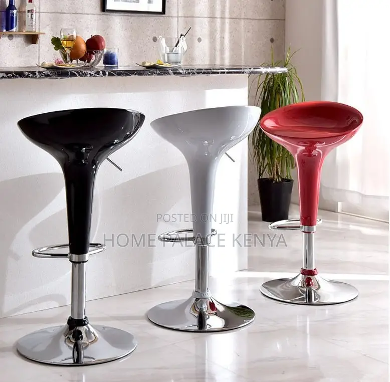 Bar Stool: Adjustable Metal Swivel Bar Chair
