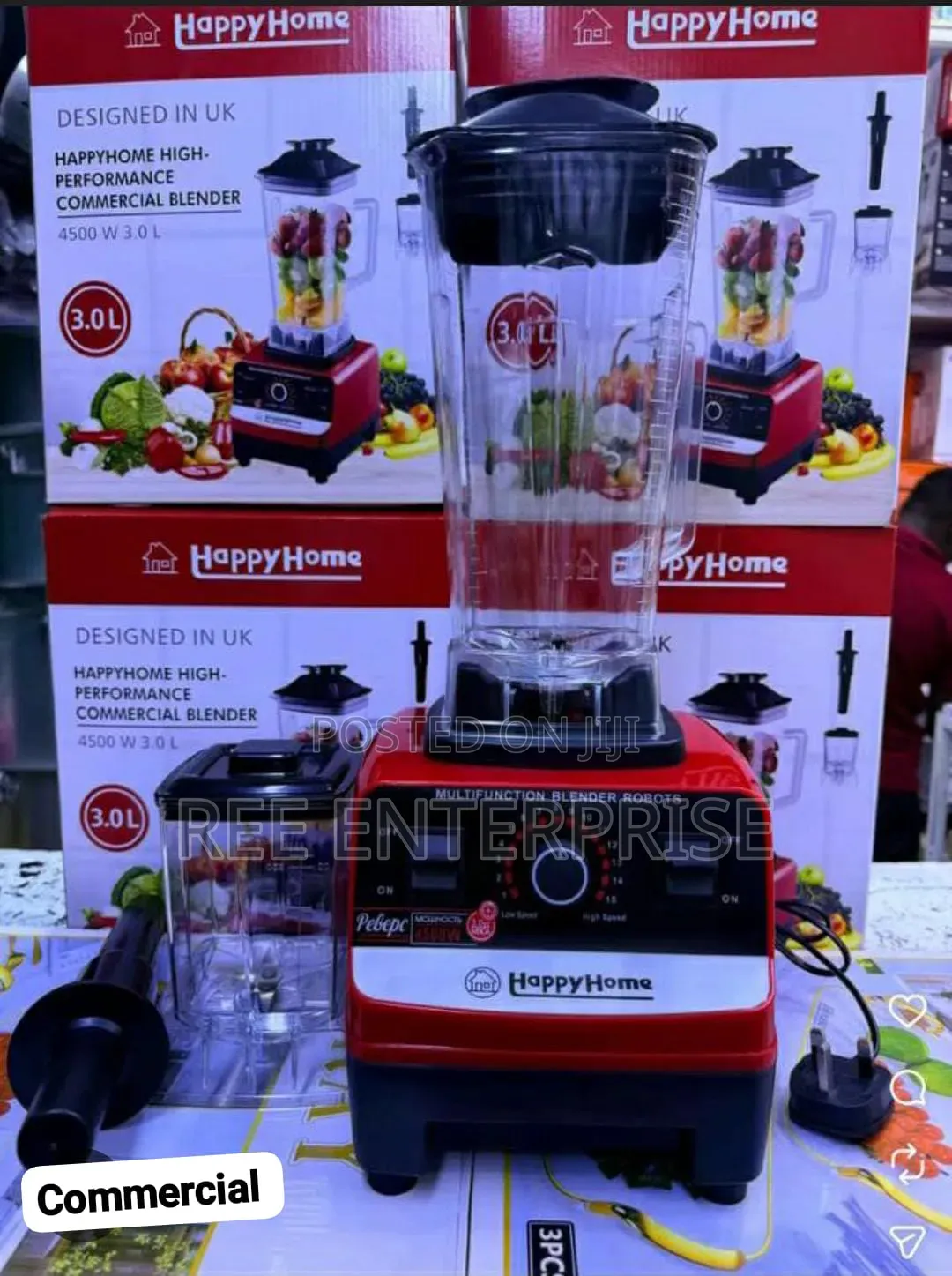 3.0 LTRS 4500watts Happy Home Commercial Blender