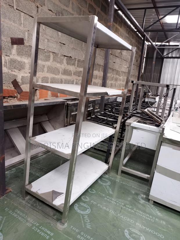 Stainless Steel Industrial or Commercial Kitchen Storage Rack.