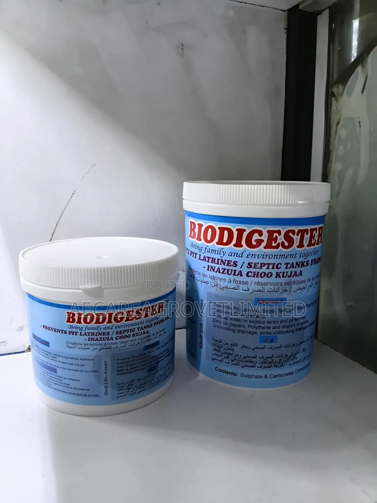 Biodigester Pit Latrine / Septic Tanks 500g , 1kg